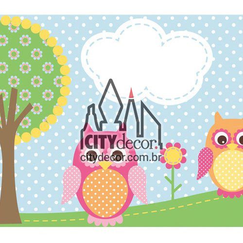 Faixa decorativa infantil Corujas Faixa decorativa infantil Corujas