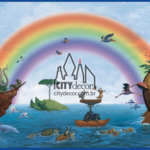Faixa decorativa infantil Arca de Noé Faixa decorativa infantil Arca de Noé