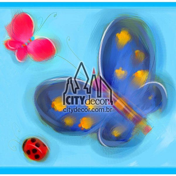 Faixa decorativa joaninha e borboletas Faixa decorativa joaninha e borboletas