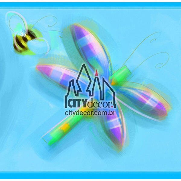 Faixa de parede libélulas e abelhas Faixa de parede libélulas e abelhas