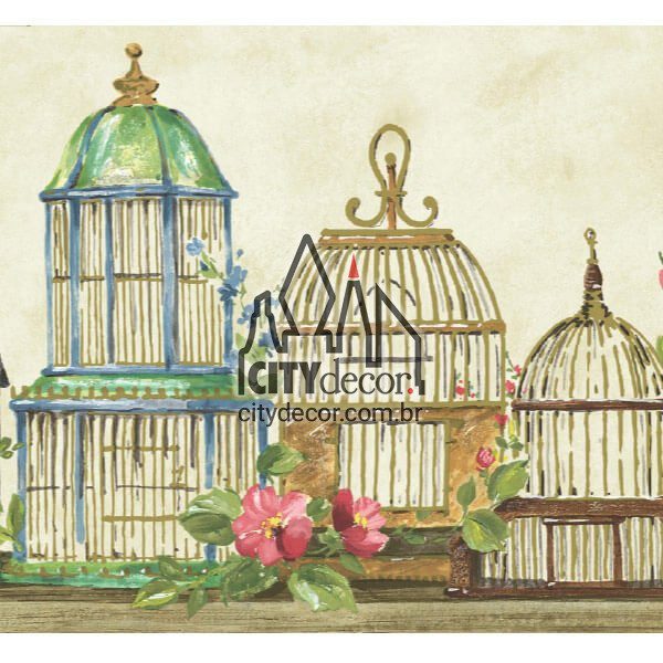 Faixa decorativa de parede casinhas de passarinho Faixa decorativa de parede casinhas de passarinho