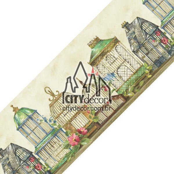 Faixa decorativa de parede casinhas de passarinho Faixa decorativa de parede casinhas de passarinho