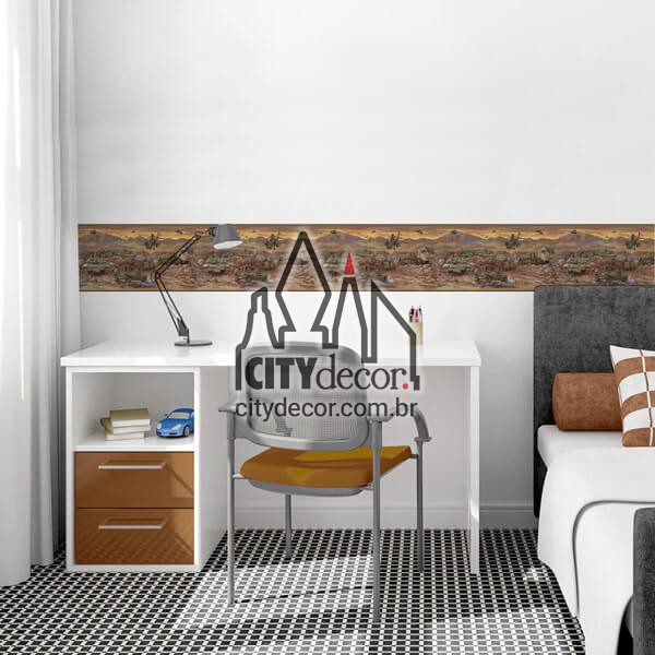 Faixa decorativa de parede cenário militar Faixa decorativa de parede cenário militar