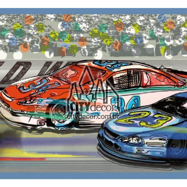 Faixa de parede corrida de carros Faixa de parede corrida de carros