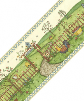 Faixa decorativa de parede entrada da fazenda