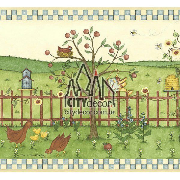 Faixa decorativa de parede entrada da fazenda