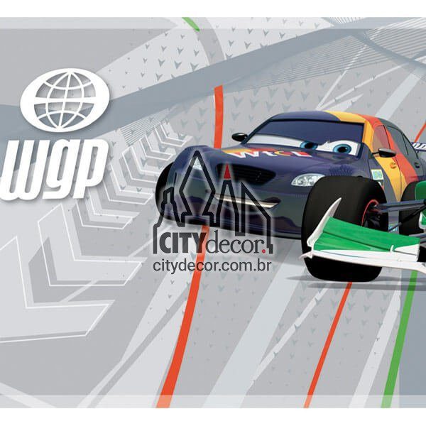 Faixa decorativa infantil Carros Disney fundo cinza Faixa decorativa infantil Carros Disney fundo cinza