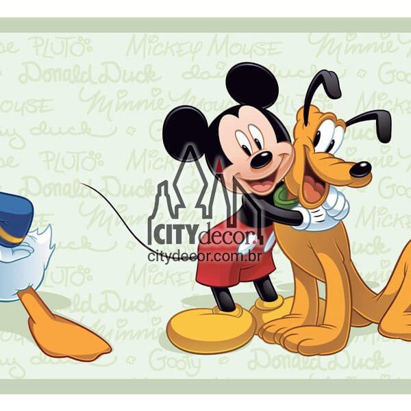 Faixa decorativa de parede infantil Mickey Faixa decorativa de parede Mickey
