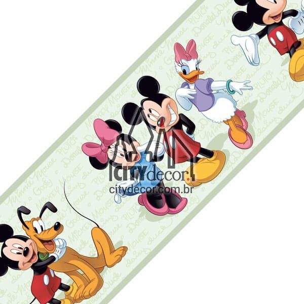 Faixa decorativa de parede infantil Mickey Faixa decorativa de parede infantil Mickey