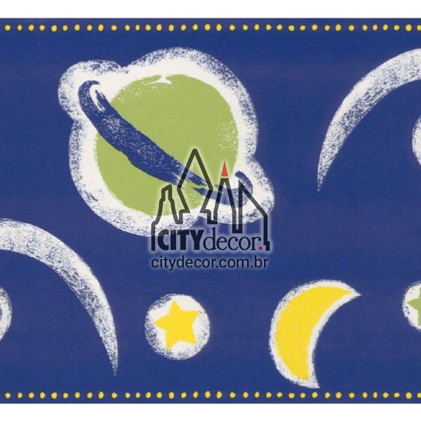 Faixa de parede infantil planetas e cometas Faixa de parede infantil planetas e cometas