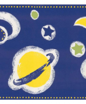 Faixa decorativa infantil planetas e cometas