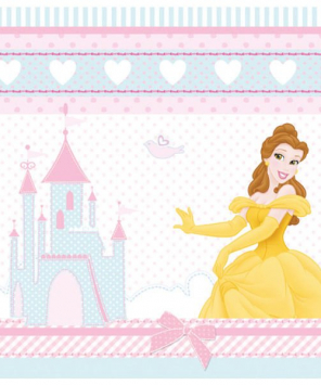 zoom Faixa decorativa de parede Princesas Disney e castelo
