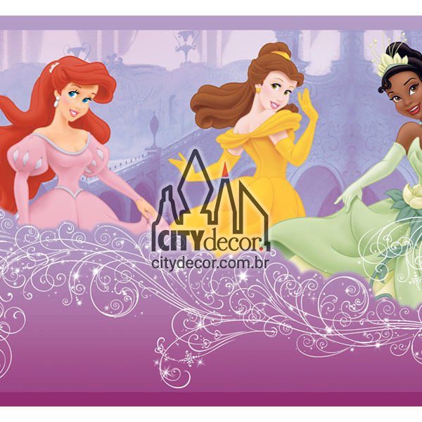Faixa decorativa de parede Princesas Disney Faixa decorativa de parede Princesas Disney