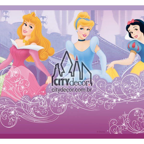 Faixa de parede Princesas Disney Faixa decorativa Princesas Disney