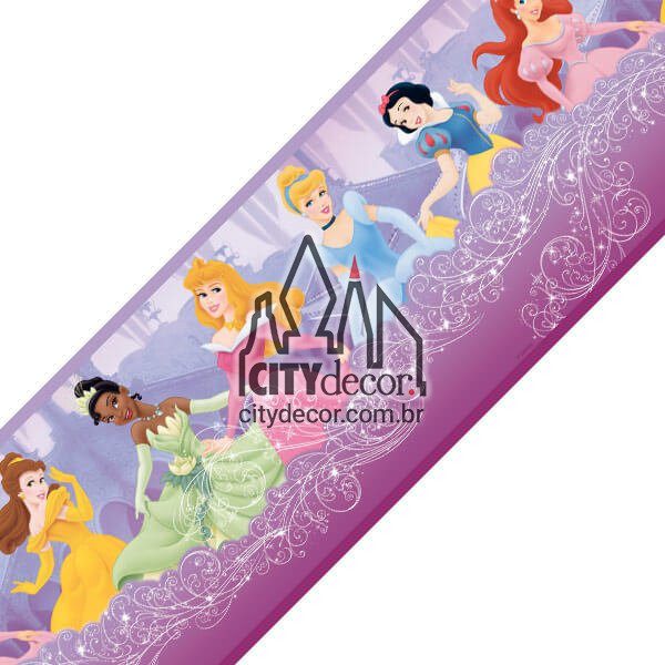 Faixa de parede Princesas Disney Faixa decorativa de parede Princesas Disney
