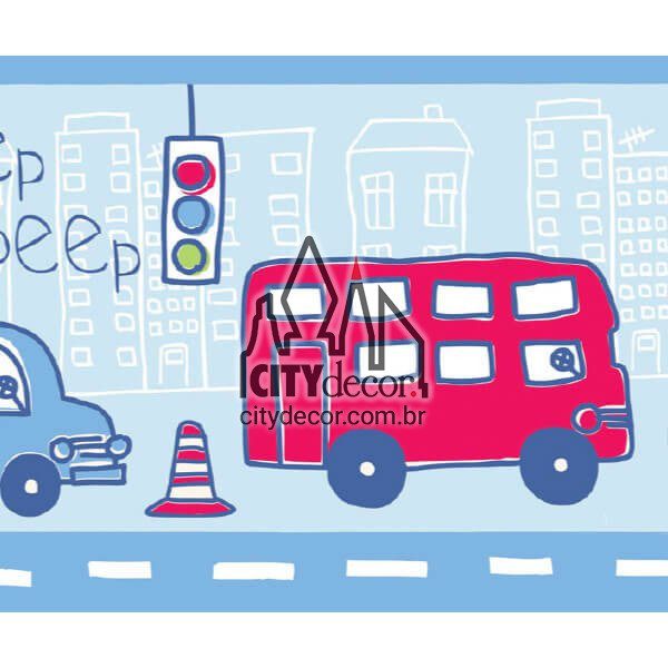 Faixa decorativa infantil carrinhos em Londres Faixa decorativa infantil carrinhos em Londres