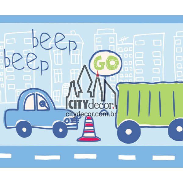 Faixa de parede infantil carrinhos em Londres Faixa de parede infantil carrinhos em Londres