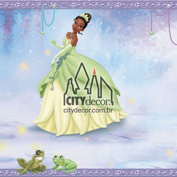 Faixa de parede princesa Tiana Faixa de parede princesa Tiana quarto menina