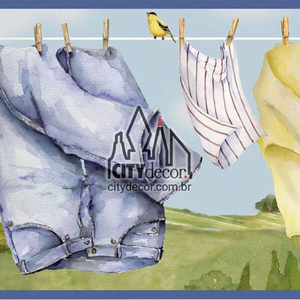Faixa de parede roupas no varal Faixa de parede roupas no varal