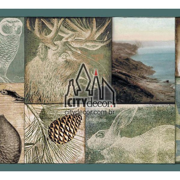 Faixa decorativa vida selvagem Faixa decorativa vida selvagem