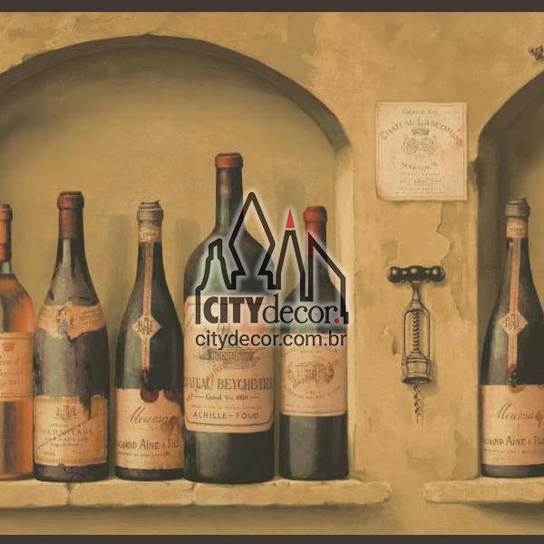Faixa de parede para cozinha garrafas de vinho Faixa de parede para cozinha garrafas de vinho
