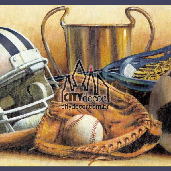 Faixa decorativa de parede esportes com bola