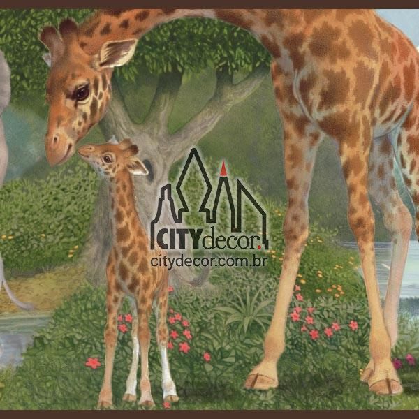 Faixa de parede border bichinhos filhotes na Selva Faixa de parede border bichinhos filhotes na Selva