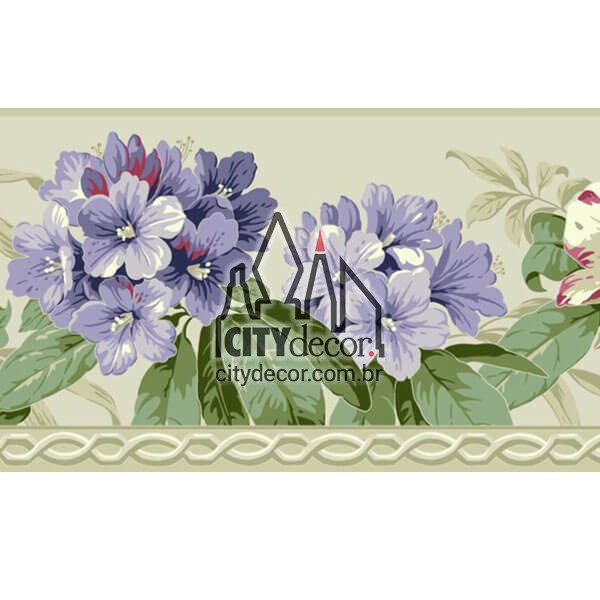 Faixa decorativa floral azaleia - lilás