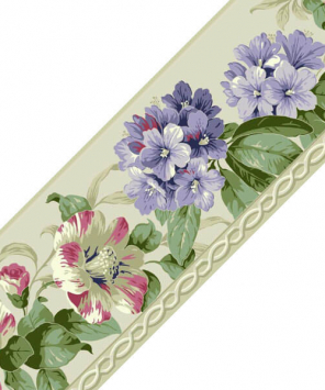 Faixa decorativa floral azaleia - lilás