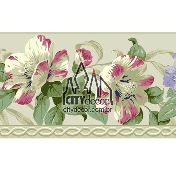 Faixa decorativa floral azaleia - lilás