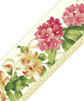 Faixa decorativa floral azaleia - rosa