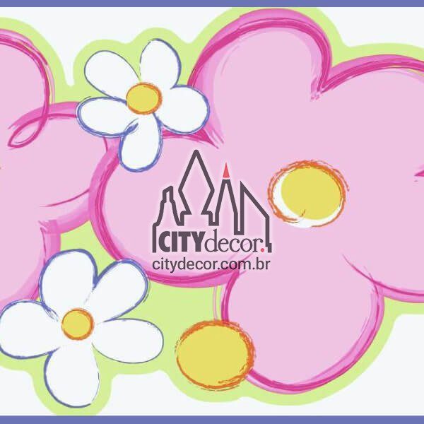 Faixa de parede floral beijinho