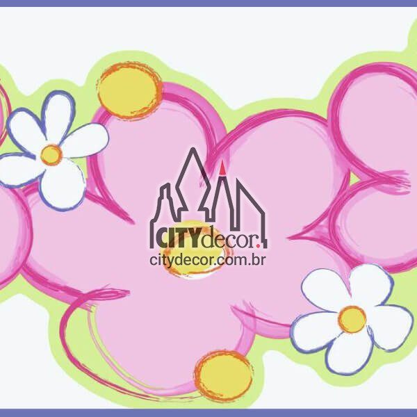 Faixa de parede floral beijinho