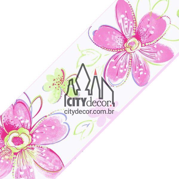 Faixa decorativa floral boho - rosa Faixa decorativa floral boho - rosa