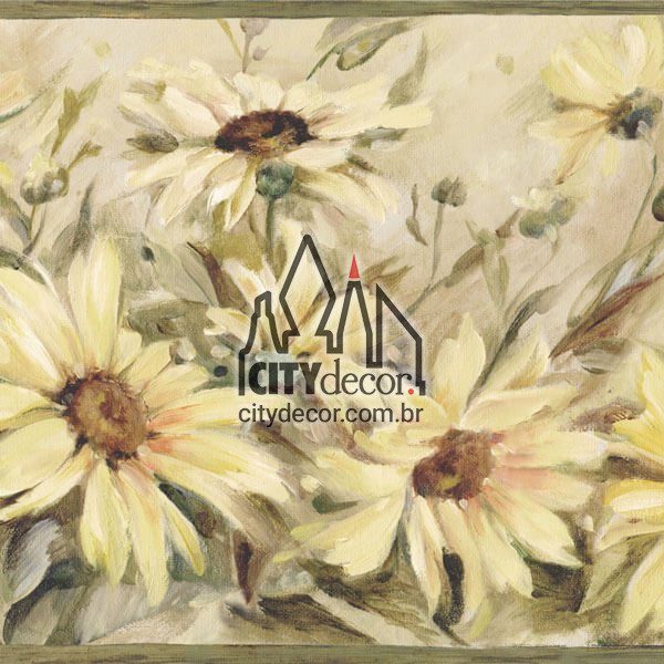 Faixa de parede floral Girassol Faixa de parede floral Girassol