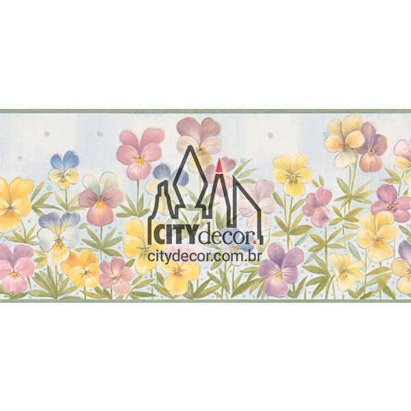 Faixa decorativa floral jardim perfeito