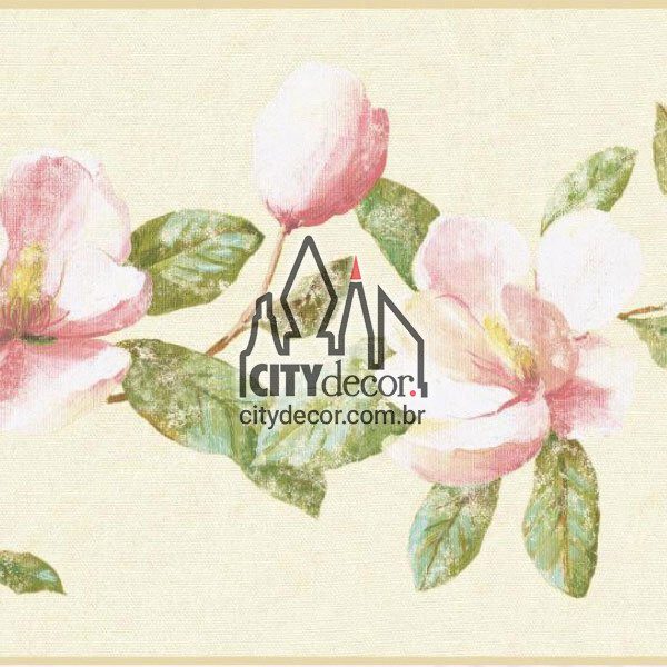 Faixa de parede floral Magnólia