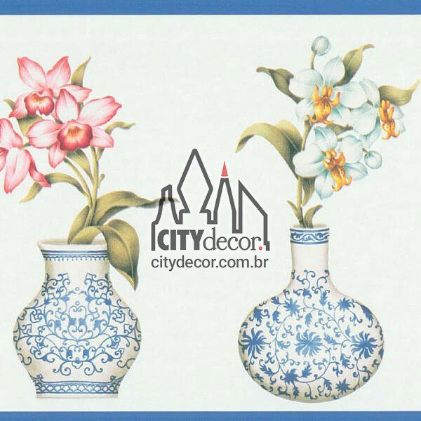 Faixa de parede floral orquídeas