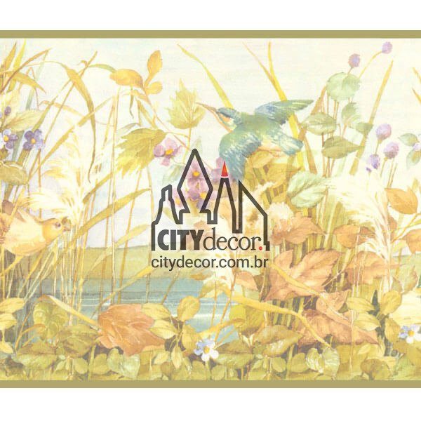 Faixa decorativa floral primavera