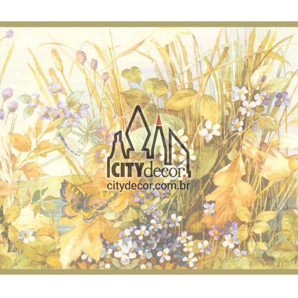 Faixa decorativa floral primavera