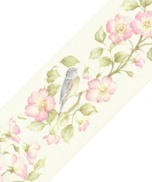 Faixa decorativa floral rosa selvagem