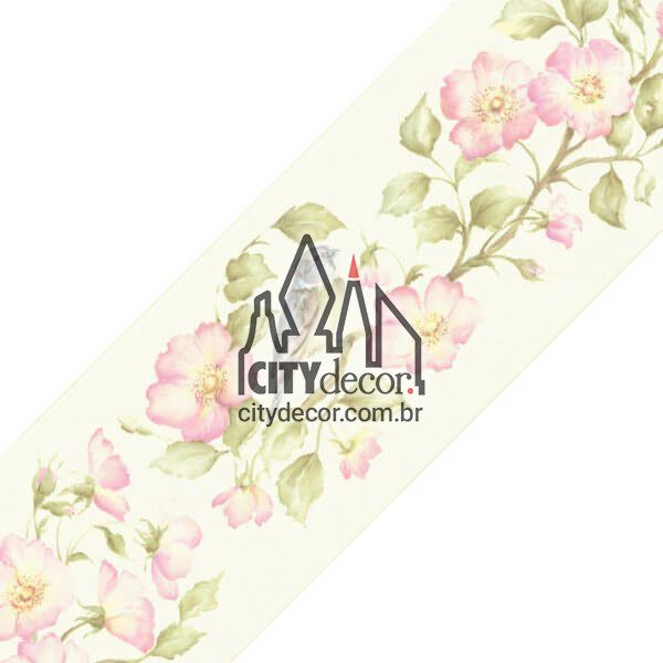 Faixa decorativa floral rosa selvagem Faixa decorativa floral rosa selvagem