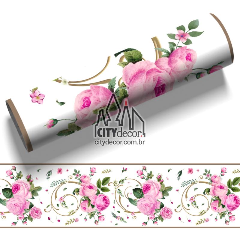 Faixa decorativa adesiva rosas Faixa decorativa adesiva rosas