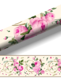 Faixa decorativa rosas com arabescos