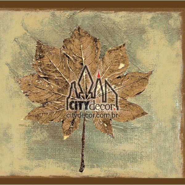 Faixa decorativa de parede folhas secas incrustadas Faixa decorativa de parede folhas secas incrustadas