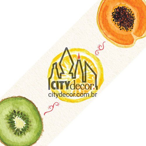 Faixa decorativa Frutas tropicais Faixa decorativa Frutas tropicais