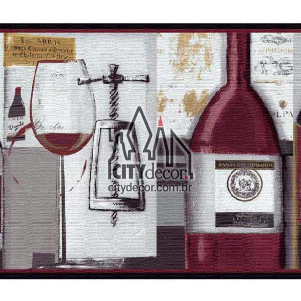 Faixa decorativa para cozinha garrafas de vinho Faixa decorativa para cozinha garrafas de vinho