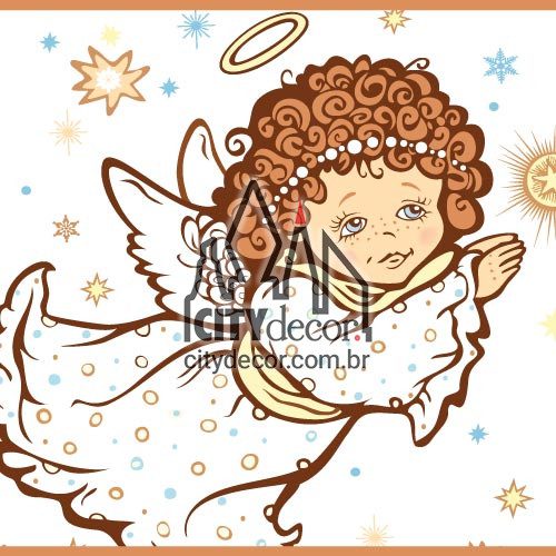 Faixa para quarto de bebê anjos Faixa para quarto de bebê anjos