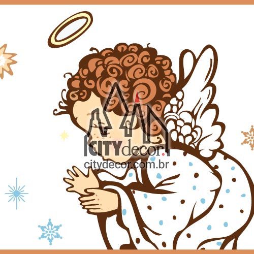 Faixa para quarto de bebê anjinhos da guarda Faixa para quarto de bebê anjinhos da guarda