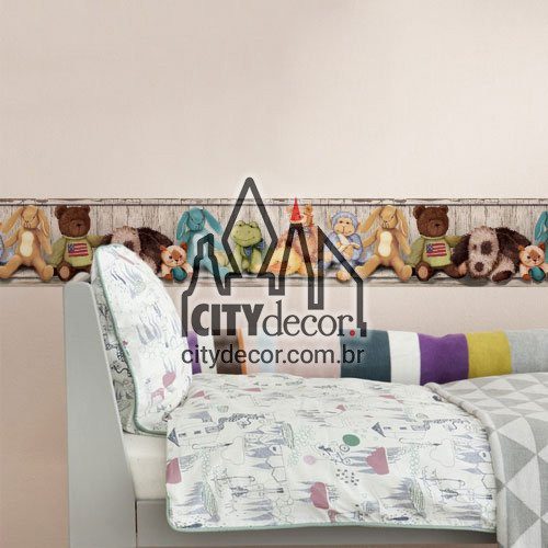 Faixa de parede Bichinhos de pelúcia Faixa de parede Bichinhos de pelúcia